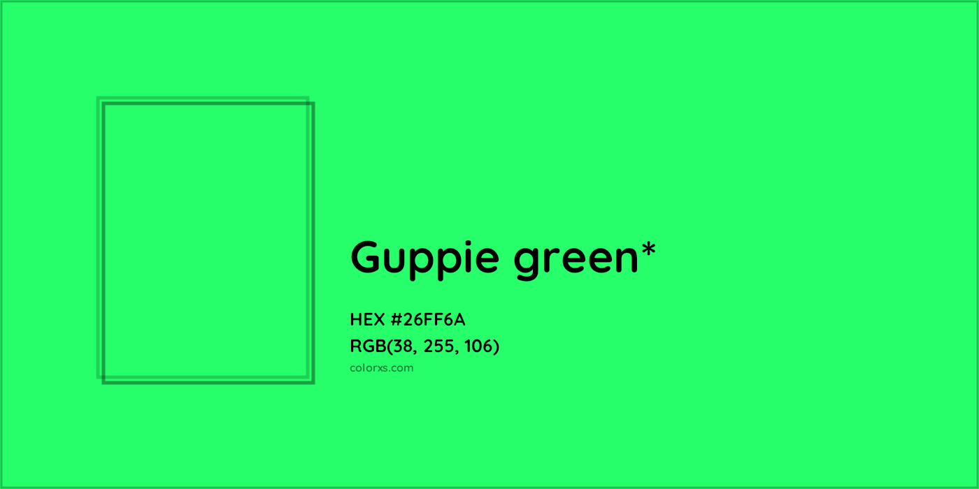 HEX #26FF6A Color Name, Color Code, Palettes, Similar Paints, Images