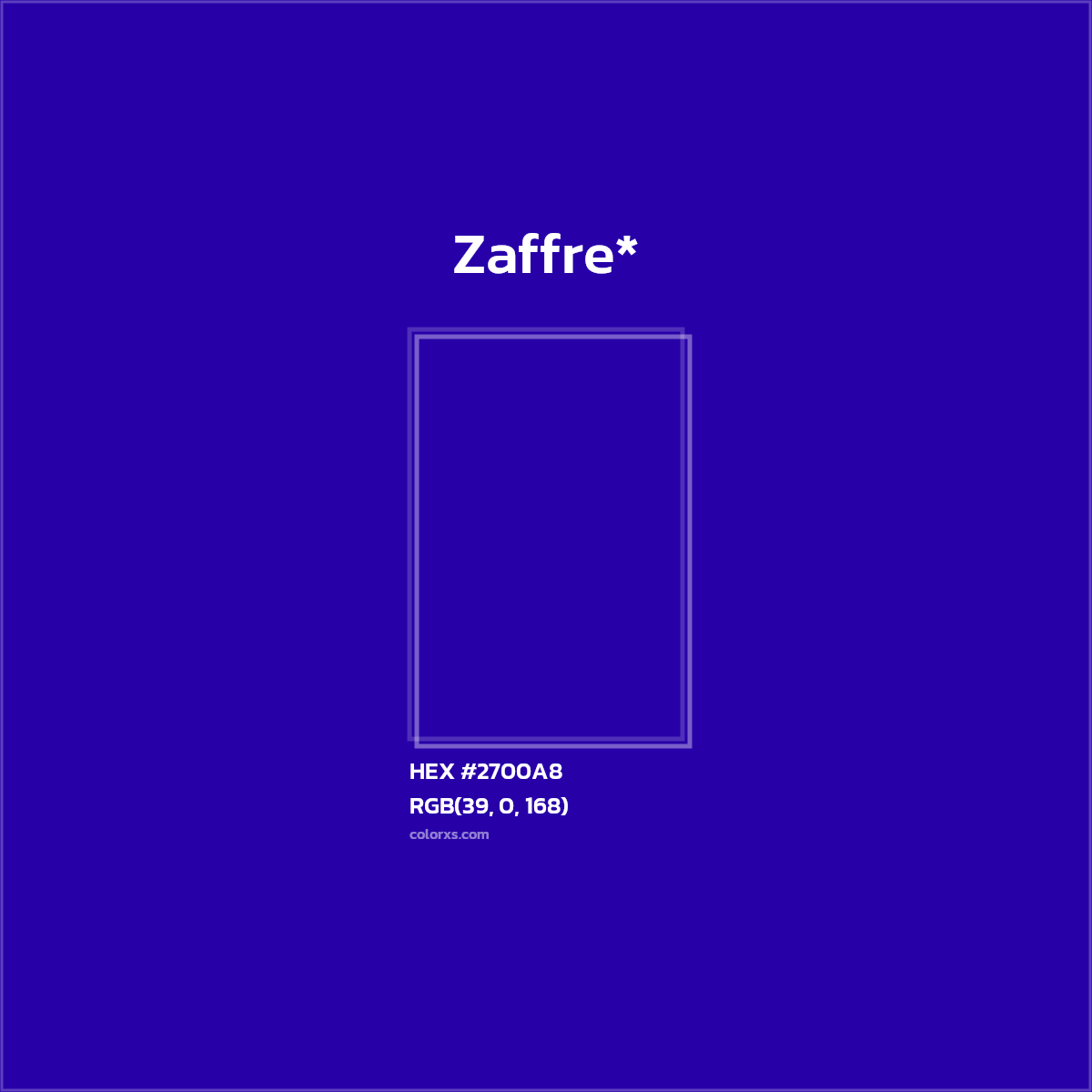 HEX #2700A8 Color Name, Color Code, Palettes, Similar Paints, Images