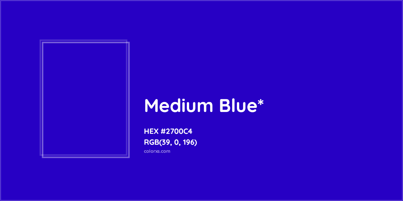 HEX #2700C4 Color Name, Color Code, Palettes, Similar Paints, Images