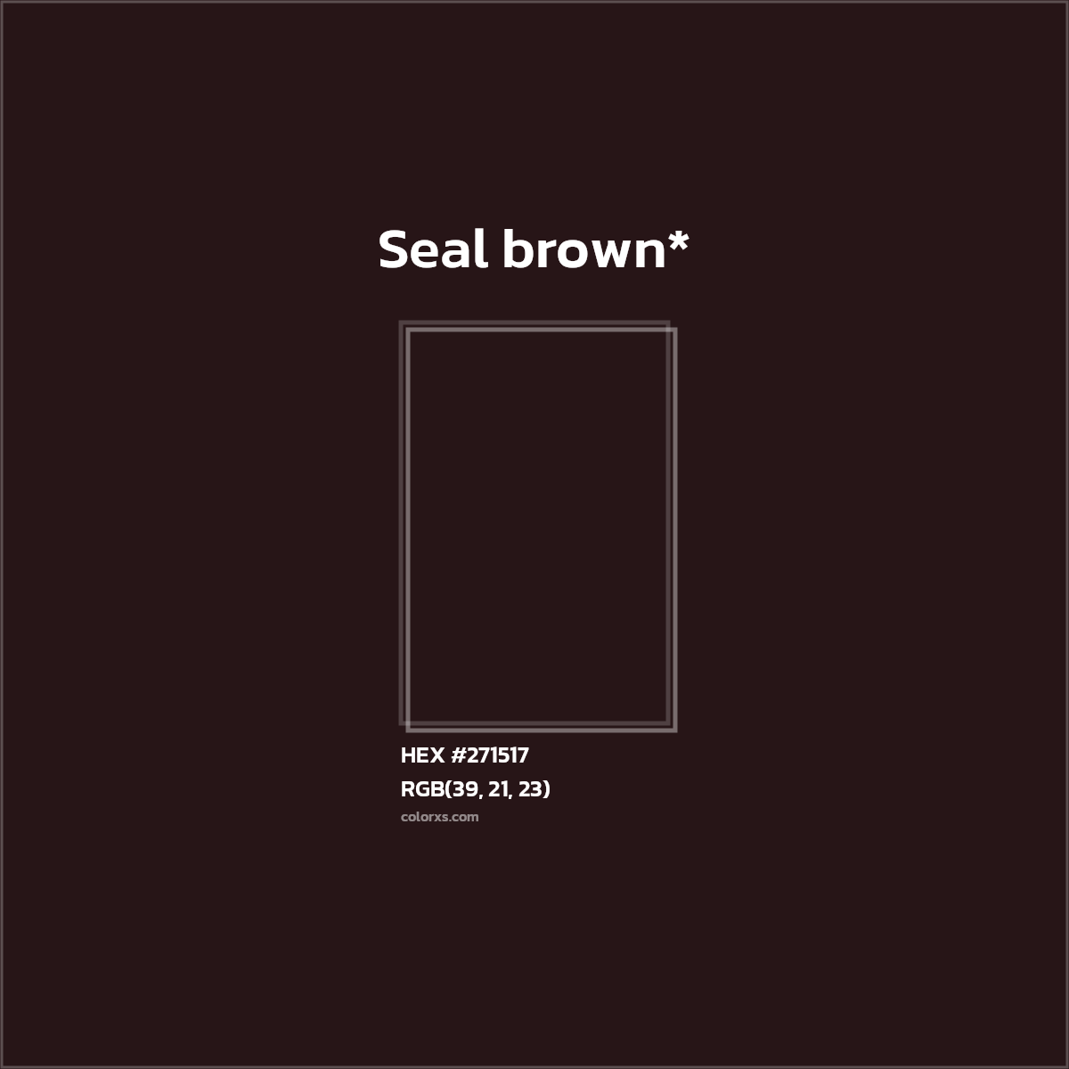 HEX #271517 Color Name, Color Code, Palettes, Similar Paints, Images