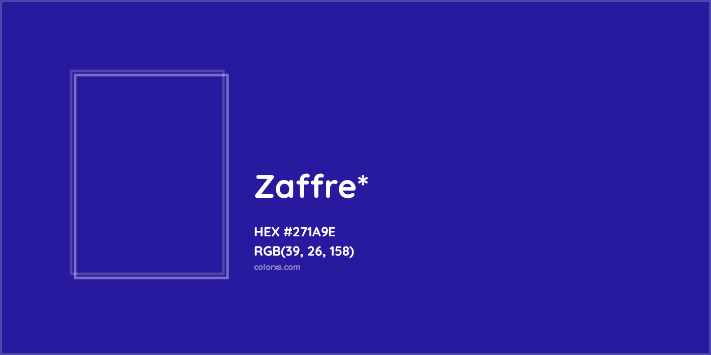 HEX #271A9E Color Name, Color Code, Palettes, Similar Paints, Images