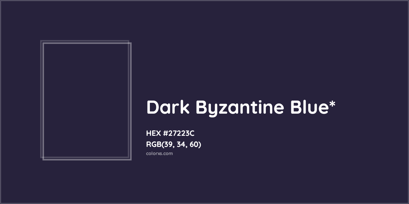HEX #27223C Color Name, Color Code, Palettes, Similar Paints, Images