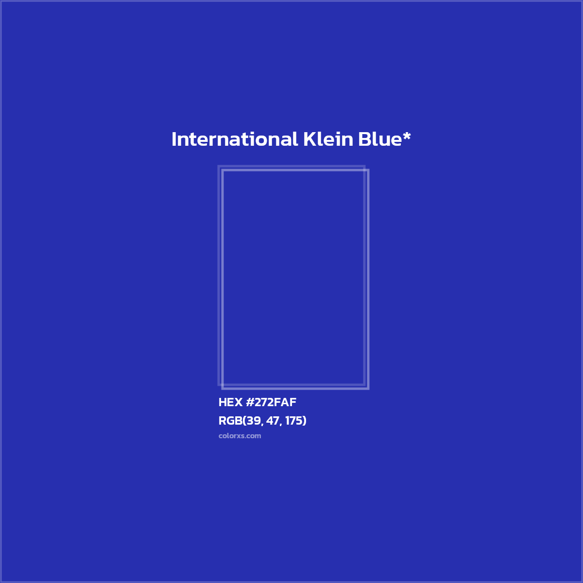 HEX #272FAF Color Name, Color Code, Palettes, Similar Paints, Images