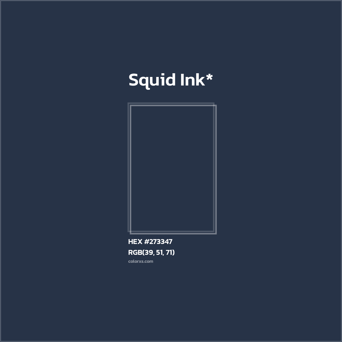 HEX #273347 Color Name, Color Code, Palettes, Similar Paints, Images