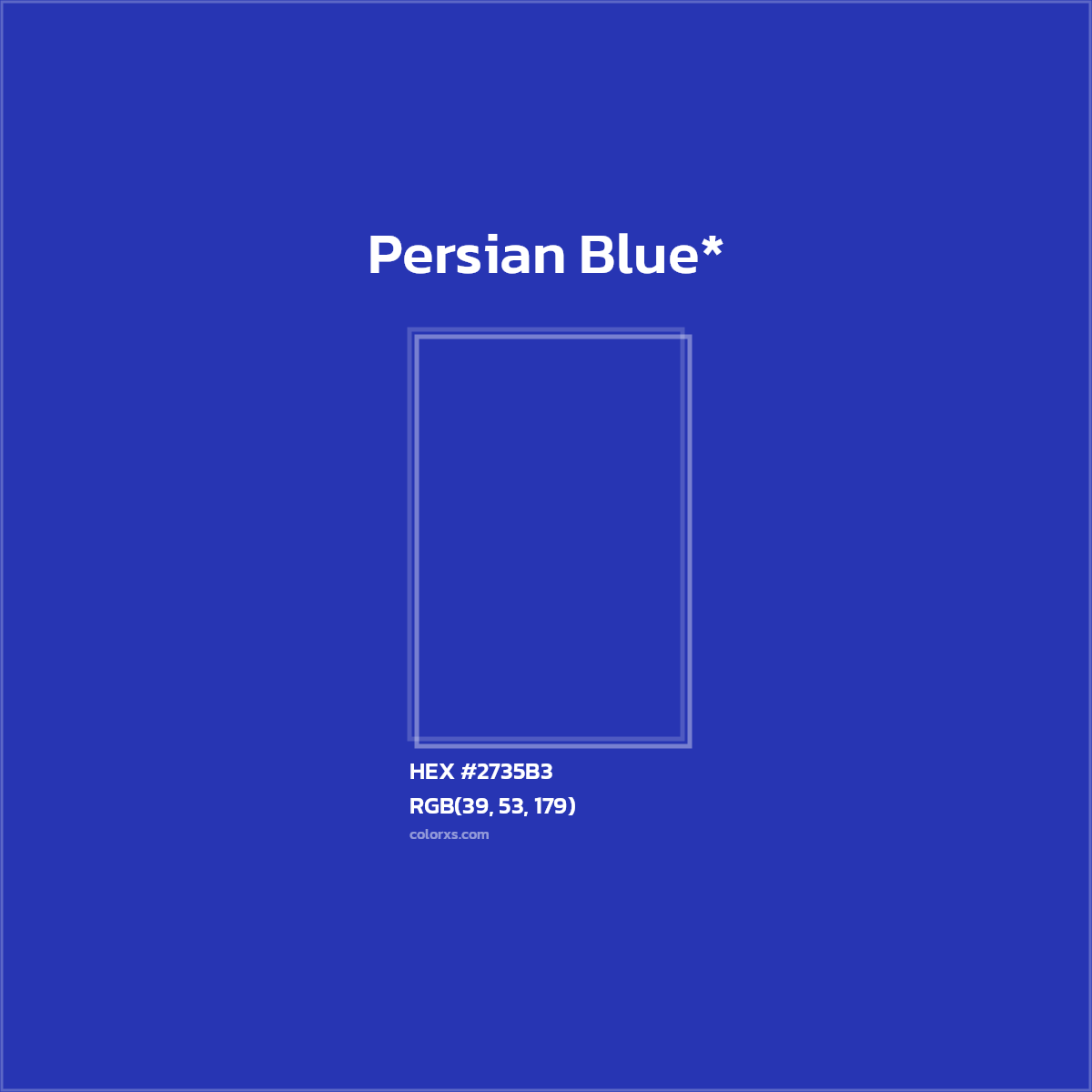 HEX #2735B3 Color Name, Color Code, Palettes, Similar Paints, Images