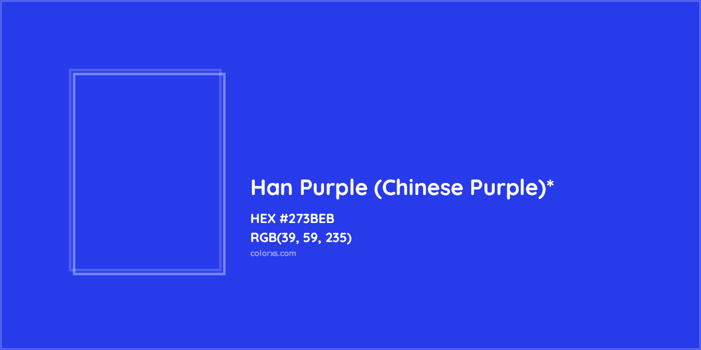 HEX #273BEB Color Name, Color Code, Palettes, Similar Paints, Images