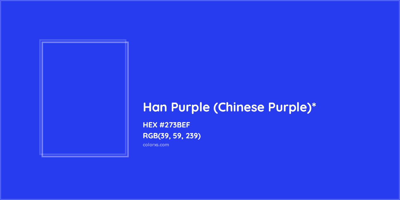 HEX #273BEF Color Name, Color Code, Palettes, Similar Paints, Images
