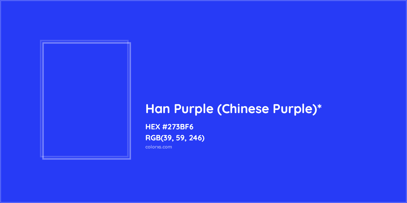 HEX #273BF6 Color Name, Color Code, Palettes, Similar Paints, Images