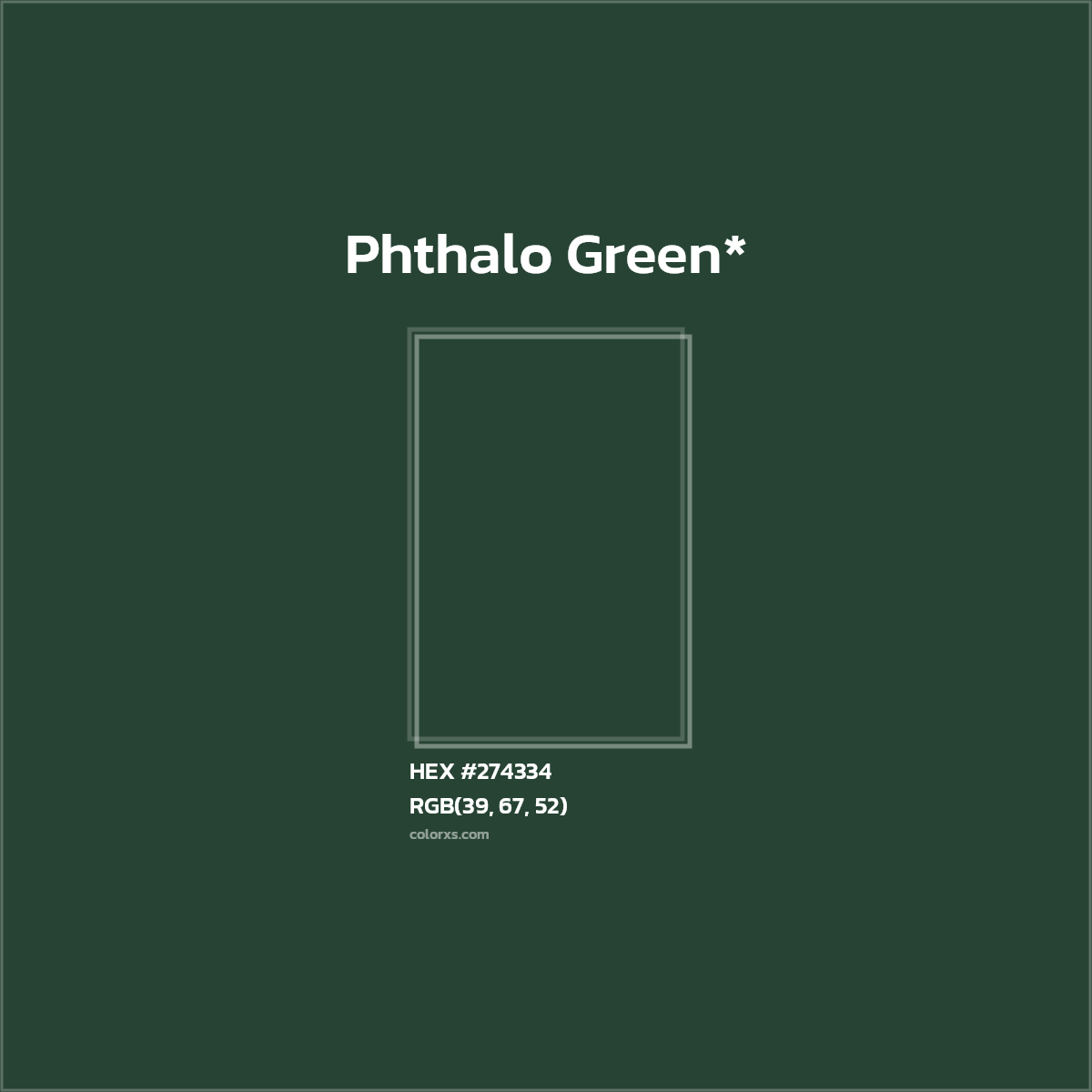 HEX #274334 Color Name, Color Code, Palettes, Similar Paints, Images