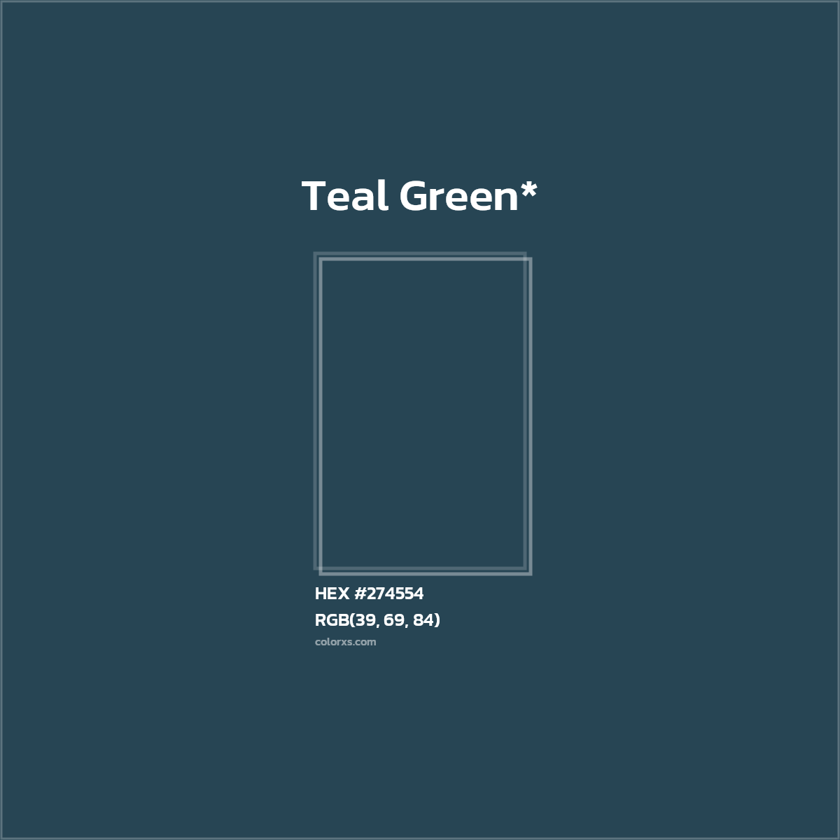 HEX #274554 Color Name, Color Code, Palettes, Similar Paints, Images