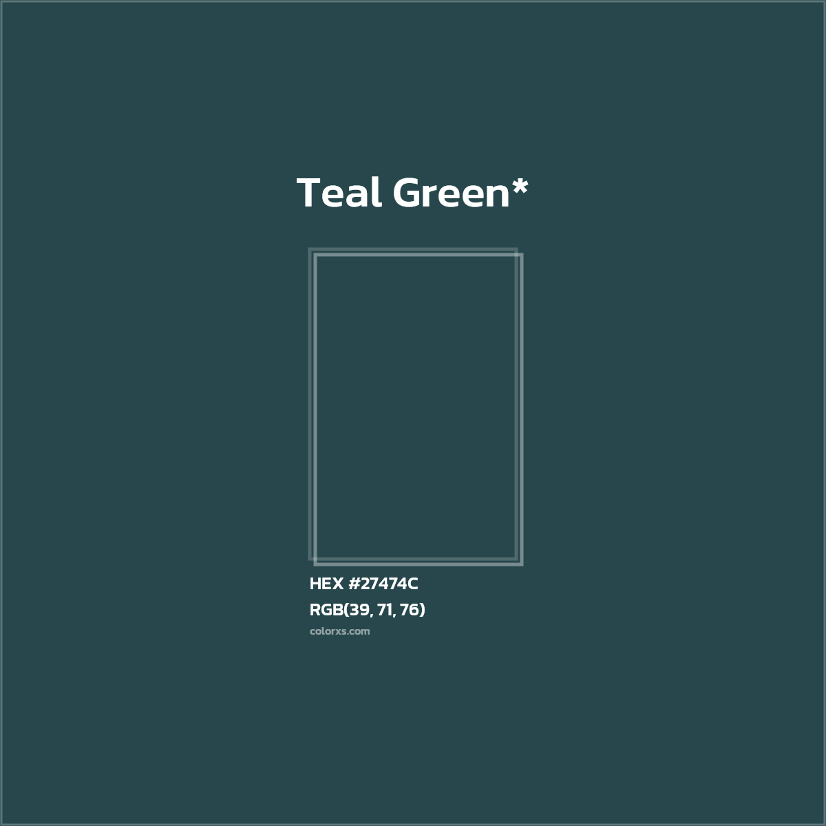 HEX #27474C Color Name, Color Code, Palettes, Similar Paints, Images