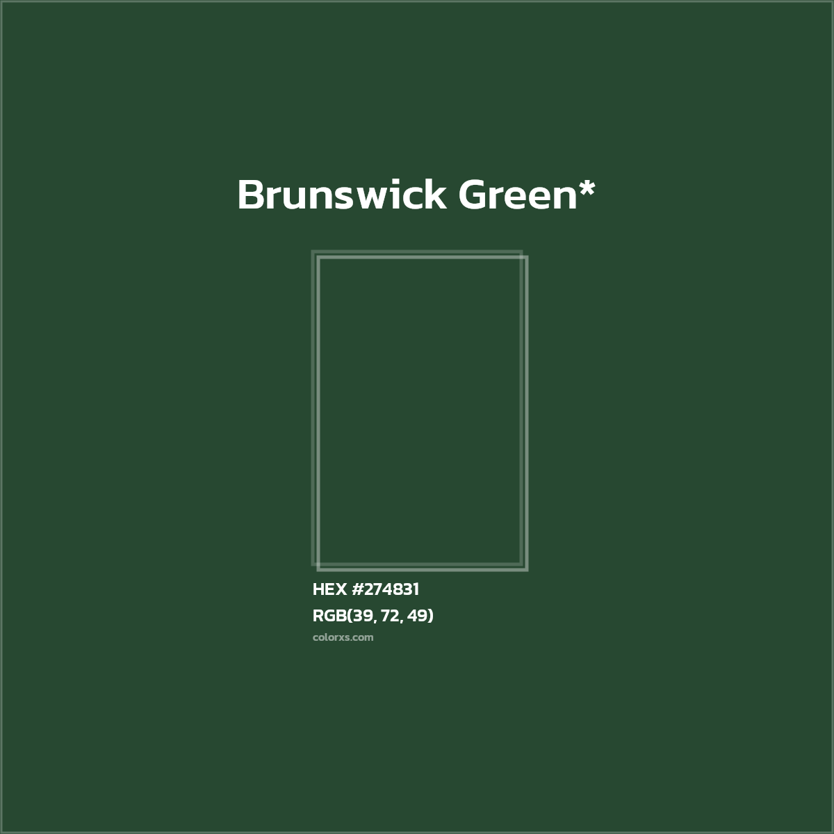 HEX #274831 Color Name, Color Code, Palettes, Similar Paints, Images