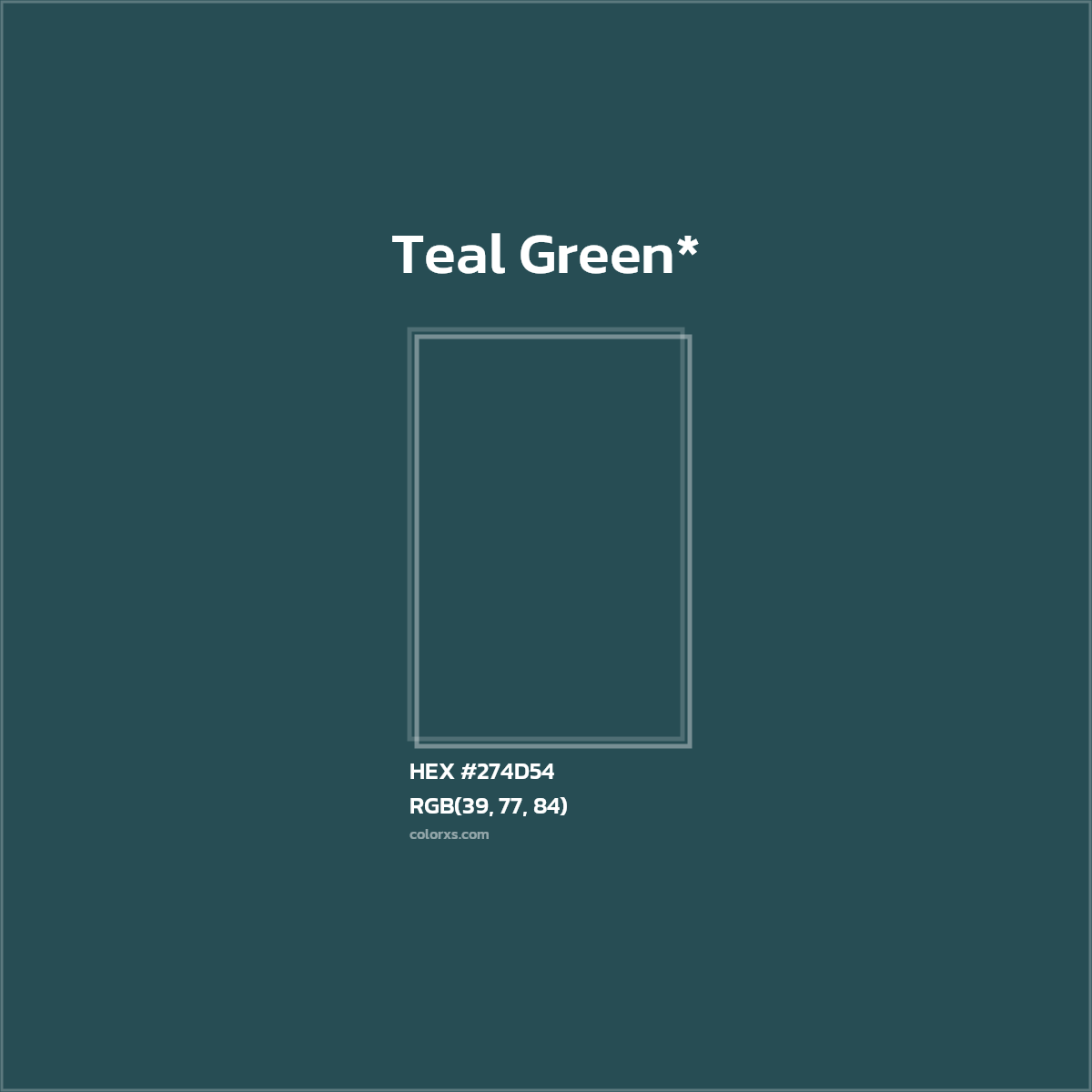 HEX #274D54 Color Name, Color Code, Palettes, Similar Paints, Images