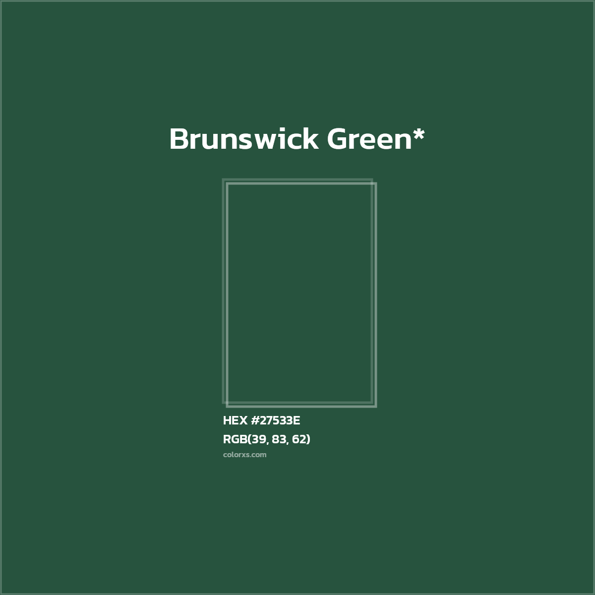 HEX #27533E Color Name, Color Code, Palettes, Similar Paints, Images
