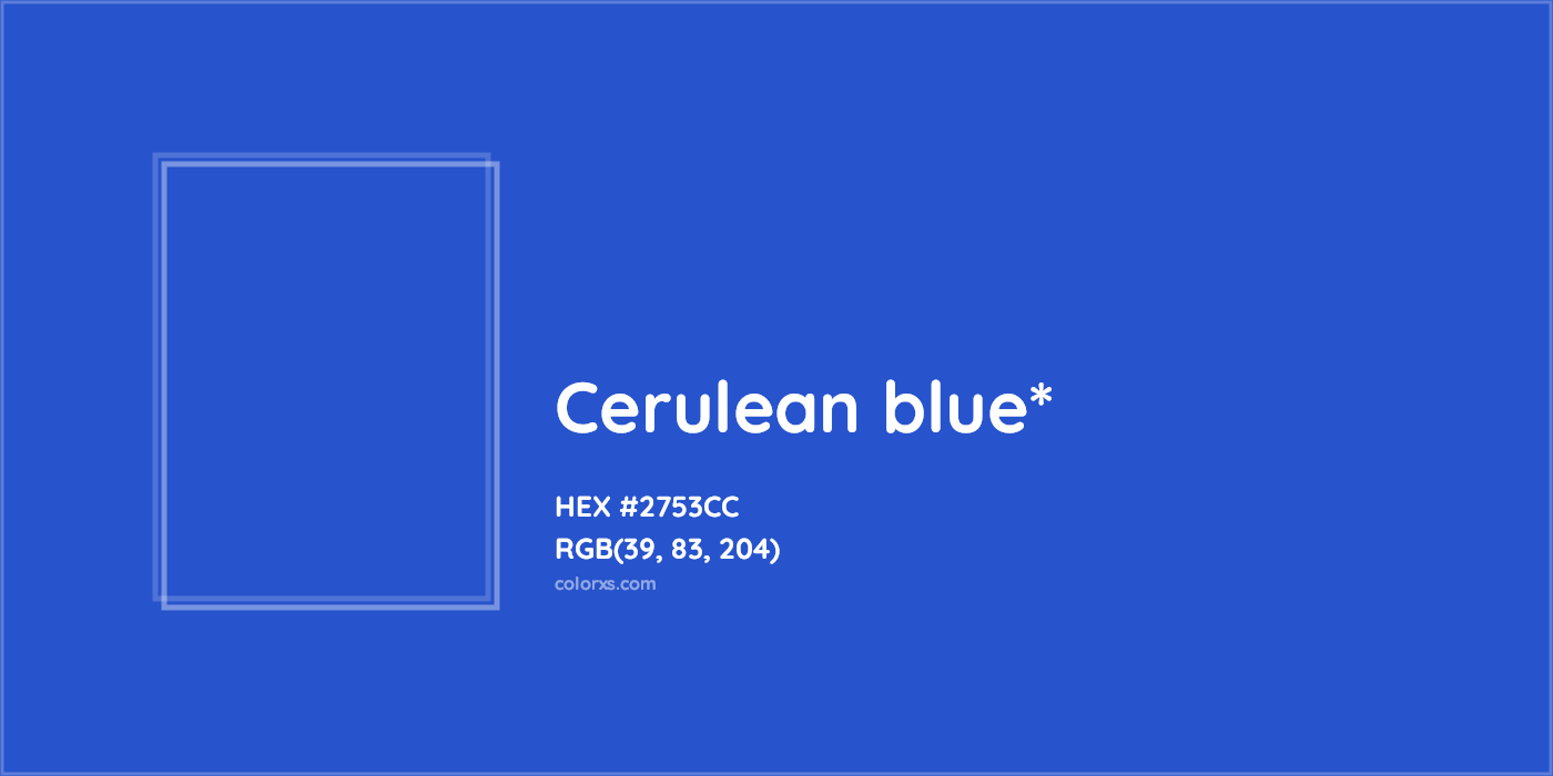HEX #2753CC Color Name, Color Code, Palettes, Similar Paints, Images