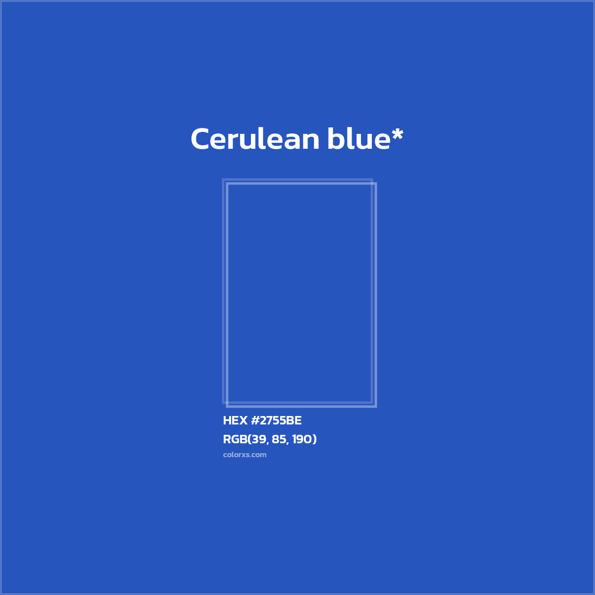 HEX #2755BE Color Name, Color Code, Palettes, Similar Paints, Images