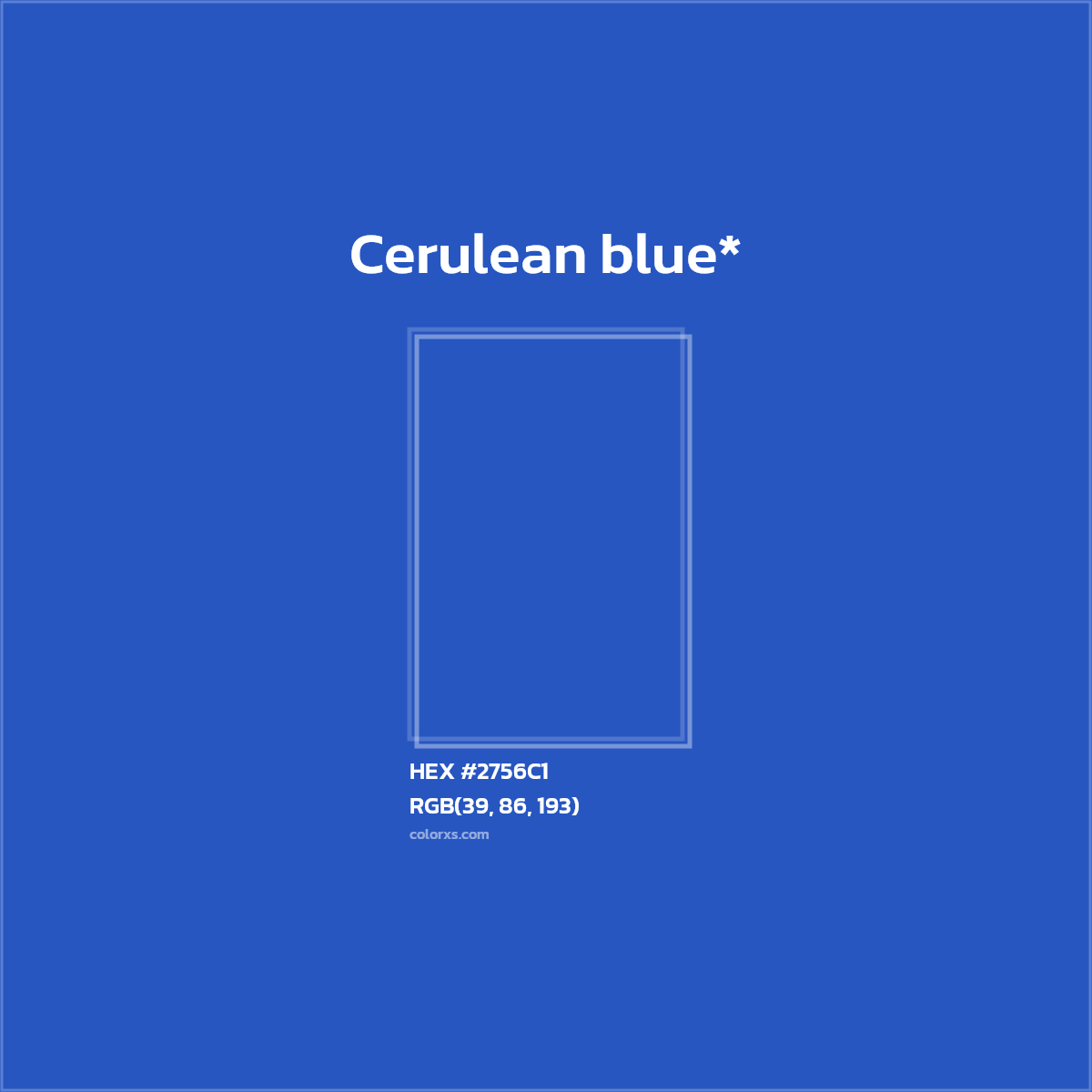 HEX #2756C1 Color Name, Color Code, Palettes, Similar Paints, Images