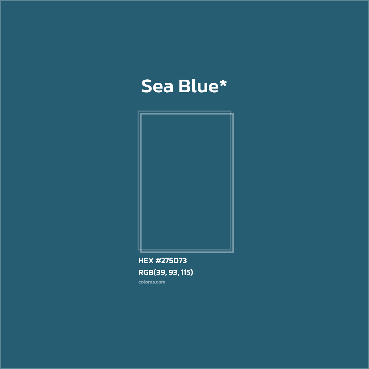 HEX #275D73 Color Name, Color Code, Palettes, Similar Paints, Images