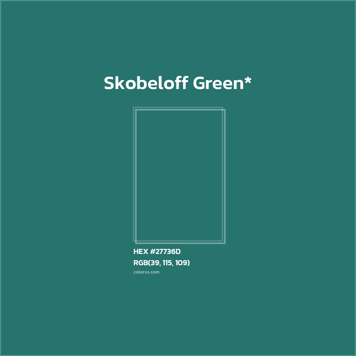 HEX #27736D Color Name, Color Code, Palettes, Similar Paints, Images