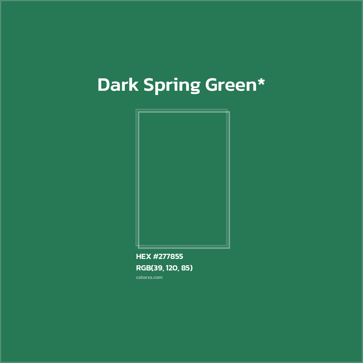 HEX #277855 Color Name, Color Code, Palettes, Similar Paints, Images