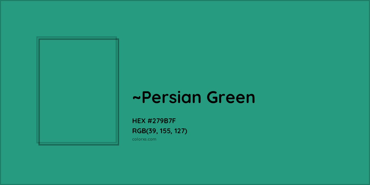 HEX #279B7F Color Name, Color Code, Palettes, Similar Paints, Images