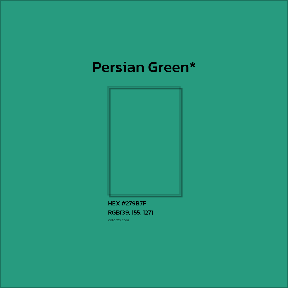 HEX #279B7F Color Name, Color Code, Palettes, Similar Paints, Images