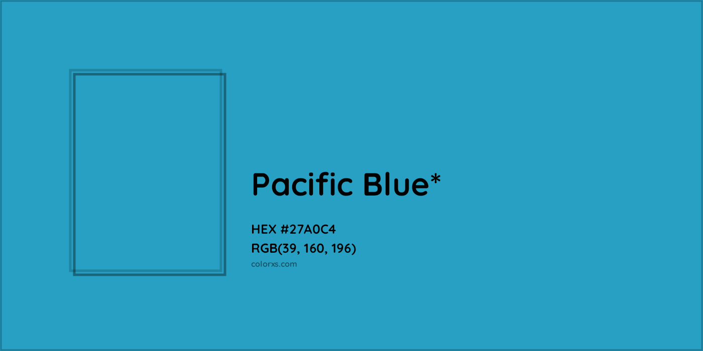 HEX #27A0C4 Color Name, Color Code, Palettes, Similar Paints, Images