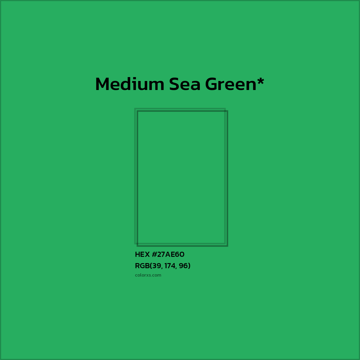 HEX #27AE60 Color Name, Color Code, Palettes, Similar Paints, Images