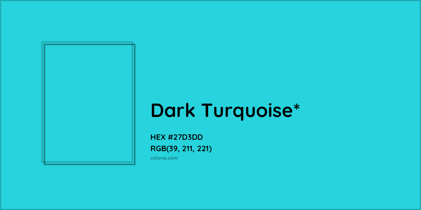 HEX #27D3DD Color Name, Color Code, Palettes, Similar Paints, Images