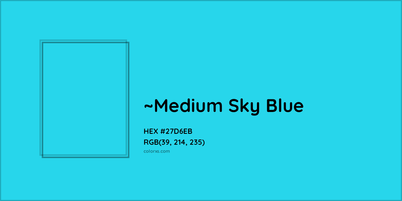 HEX #27D6EB Color Name, Color Code, Palettes, Similar Paints, Images