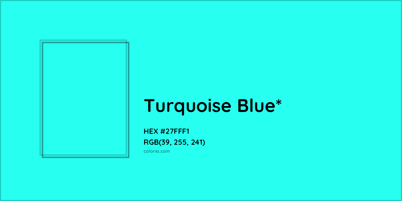 HEX #27FFF1 Color Name, Color Code, Palettes, Similar Paints, Images
