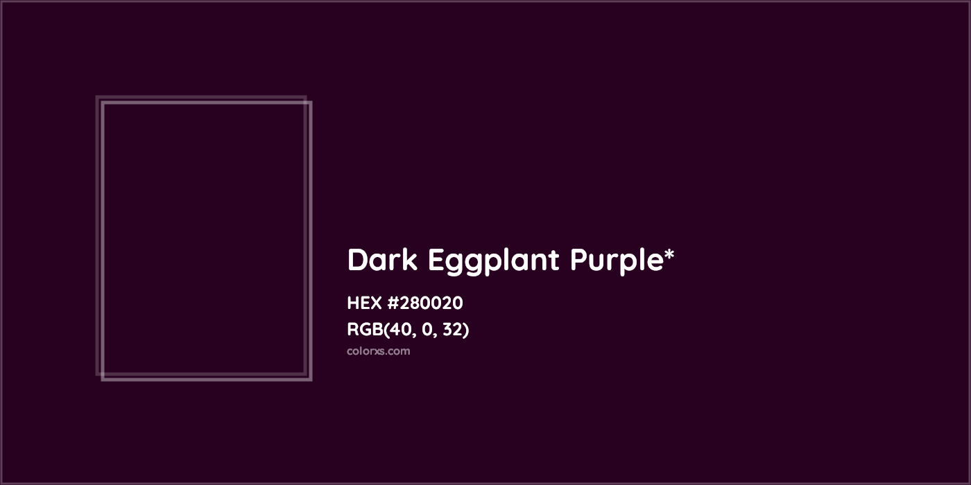 HEX #280020 Color Name, Color Code, Palettes, Similar Paints, Images