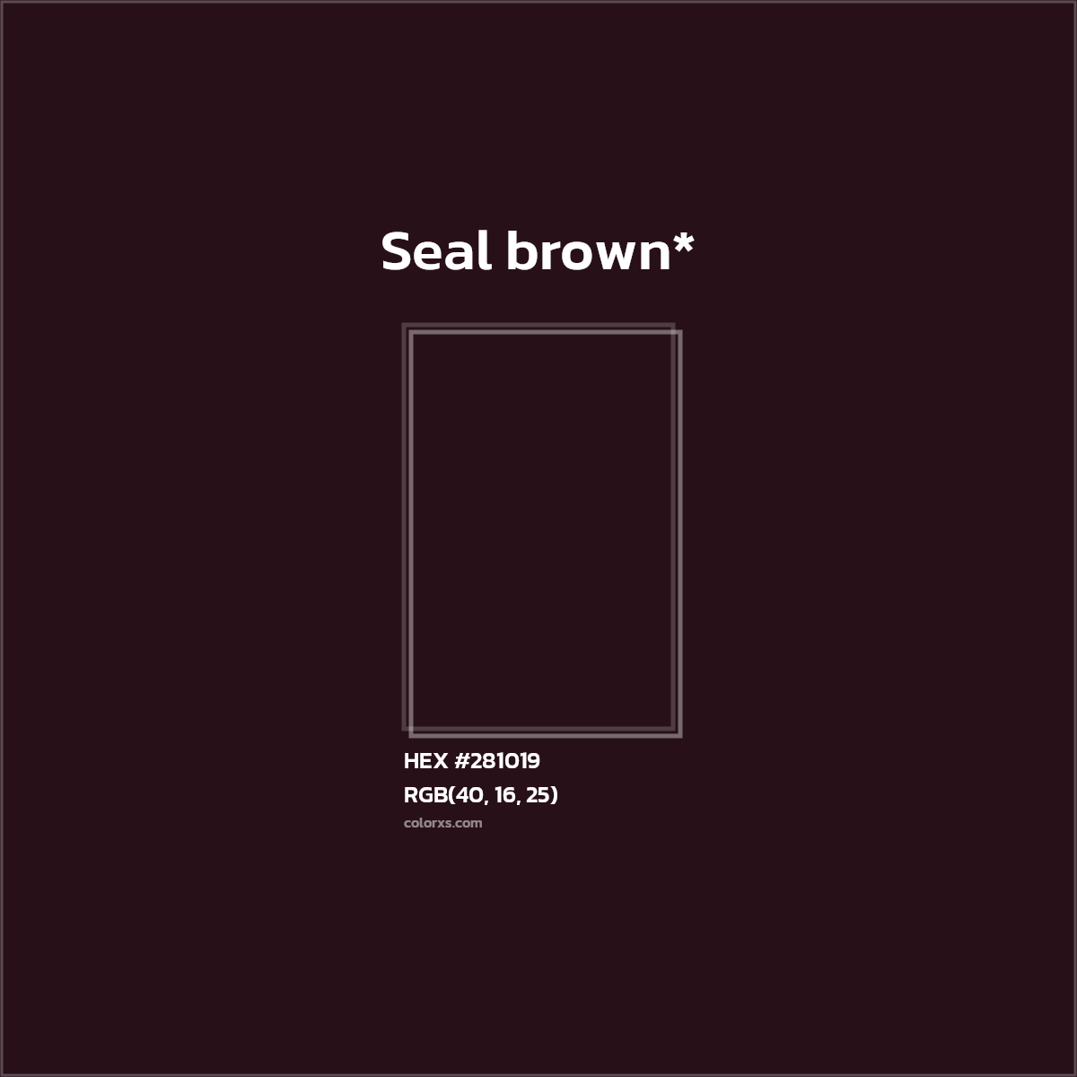 HEX #281019 Color Name, Color Code, Palettes, Similar Paints, Images