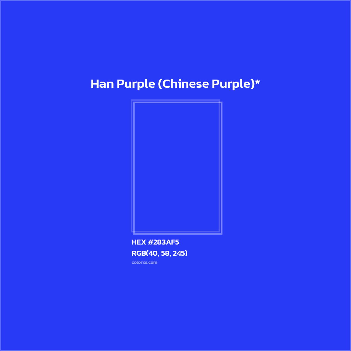 HEX #283AF5 Color Name, Color Code, Palettes, Similar Paints, Images