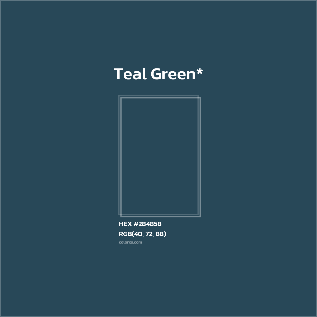 HEX #284858 Color Name, Color Code, Palettes, Similar Paints, Images