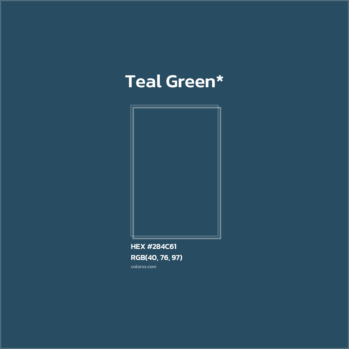 HEX #284C61 Color Name, Color Code, Palettes, Similar Paints, Images