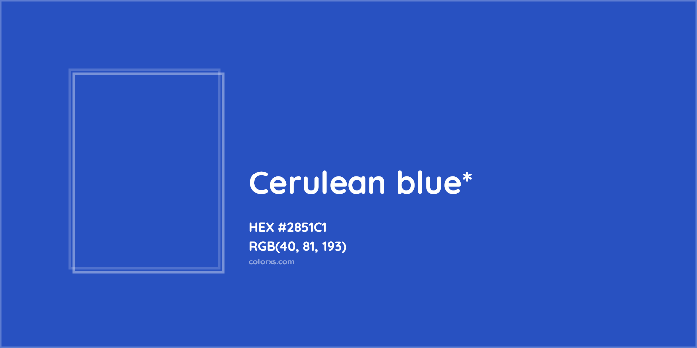 HEX #2851C1 Color Name, Color Code, Palettes, Similar Paints, Images