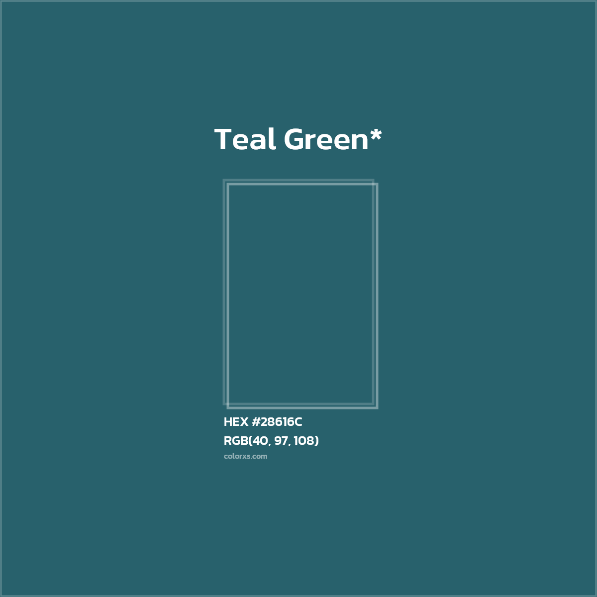HEX #28616C Color Name, Color Code, Palettes, Similar Paints, Images
