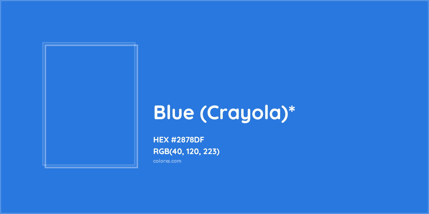 HEX #2878DF Color Name, Color Code, Palettes, Similar Paints, Images