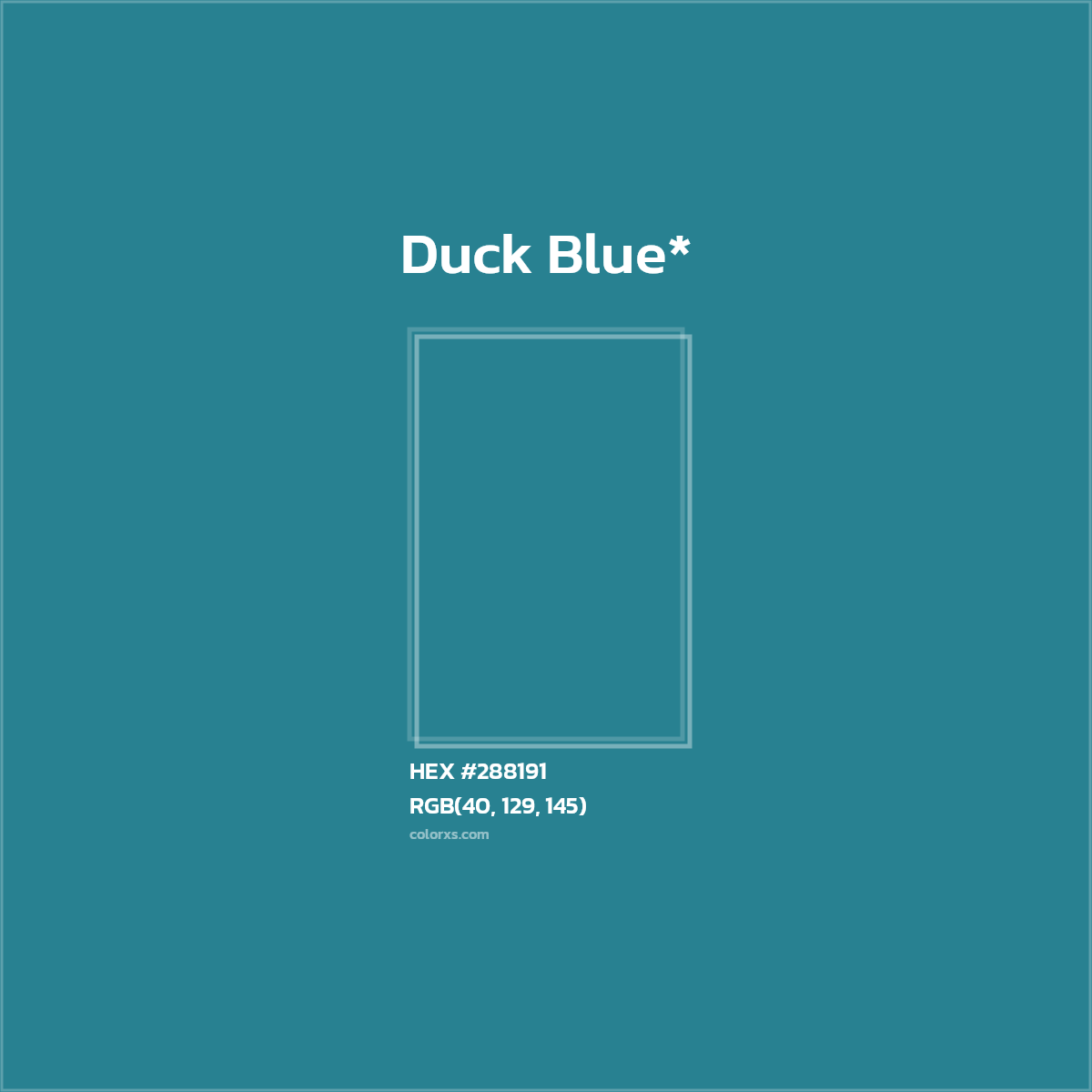HEX #288191 Color Name, Color Code, Palettes, Similar Paints, Images