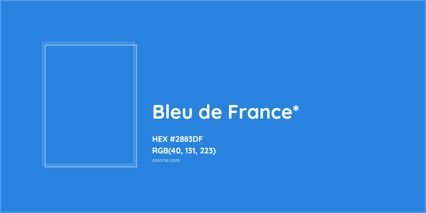 HEX #2883DF Color Name, Color Code, Palettes, Similar Paints, Images