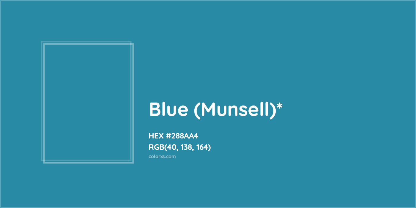HEX #288AA4 Color Name, Color Code, Palettes, Similar Paints, Images