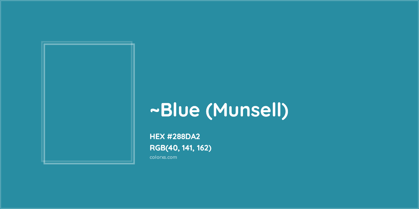 HEX #288DA2 Color Name, Color Code, Palettes, Similar Paints, Images