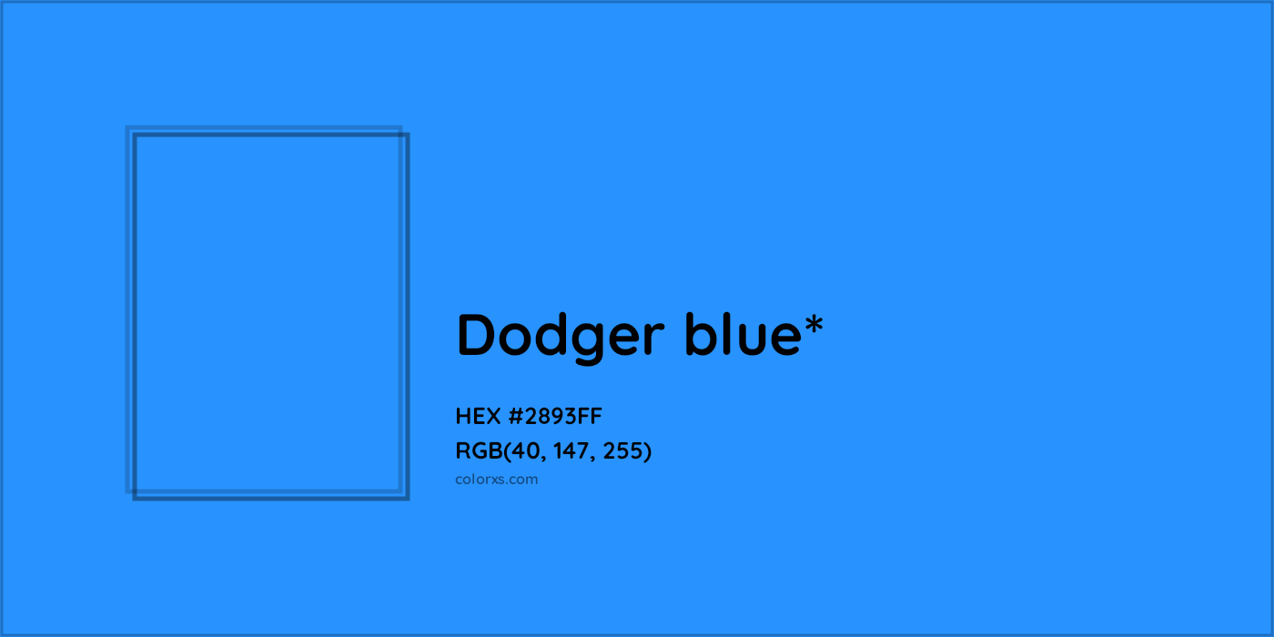 HEX #2893FF Color Name, Color Code, Palettes, Similar Paints, Images