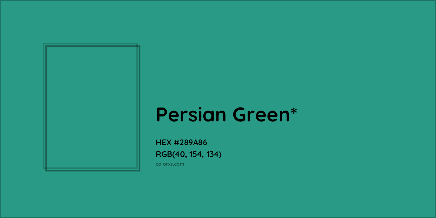 HEX #289A86 Color Name, Color Code, Palettes, Similar Paints, Images