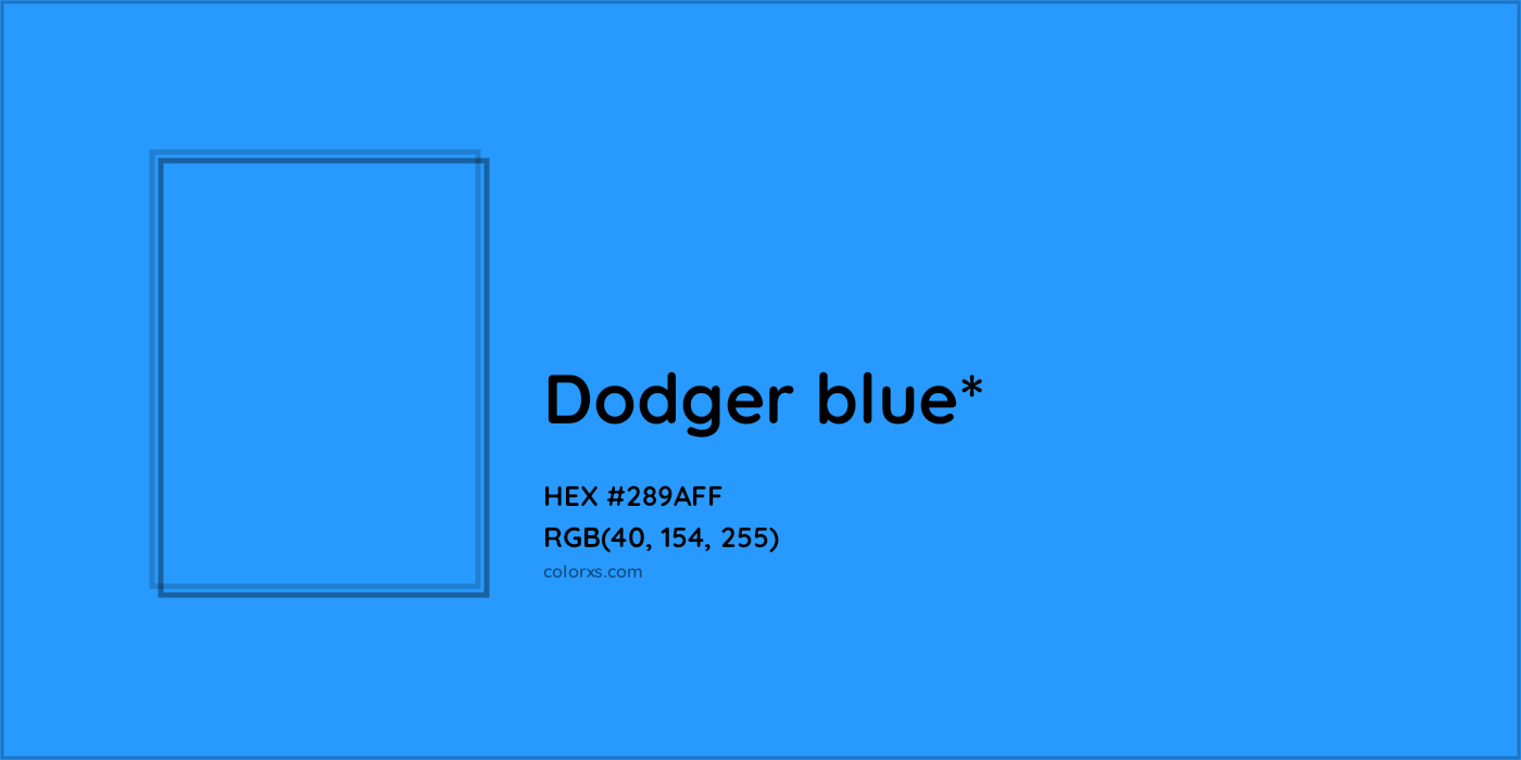 HEX #289AFF Color Name, Color Code, Palettes, Similar Paints, Images