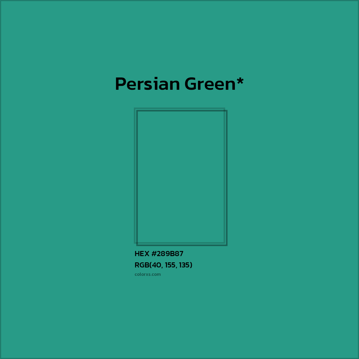 HEX #289B87 Color Name, Color Code, Palettes, Similar Paints, Images
