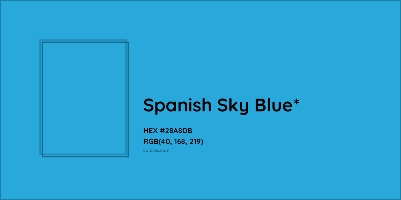 HEX #28A8DB Color Name, Color Code, Palettes, Similar Paints, Images