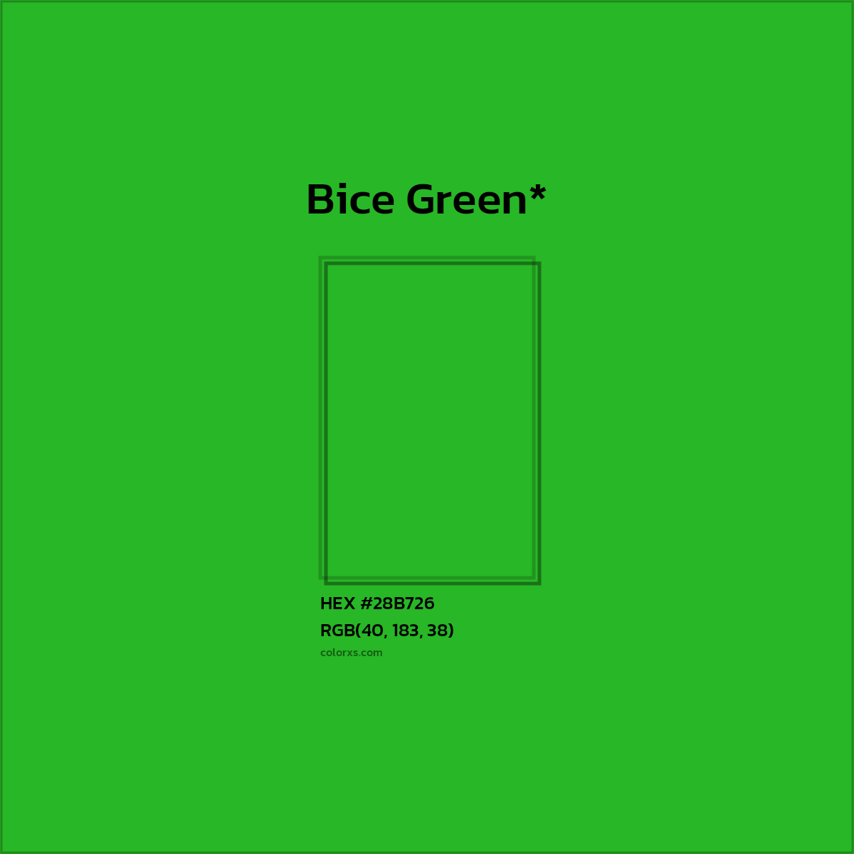 HEX #28B726 Color Name, Color Code, Palettes, Similar Paints, Images