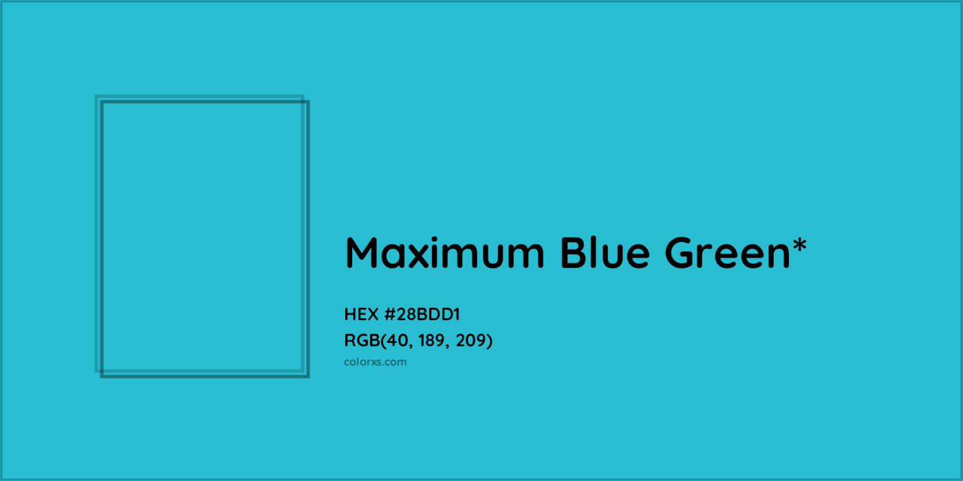 HEX #28BDD1 Color Name, Color Code, Palettes, Similar Paints, Images